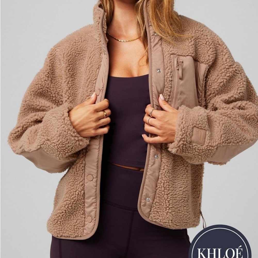 New Women's Fabletics Teddy Jacket in a 
size L! Cozy and stylish!